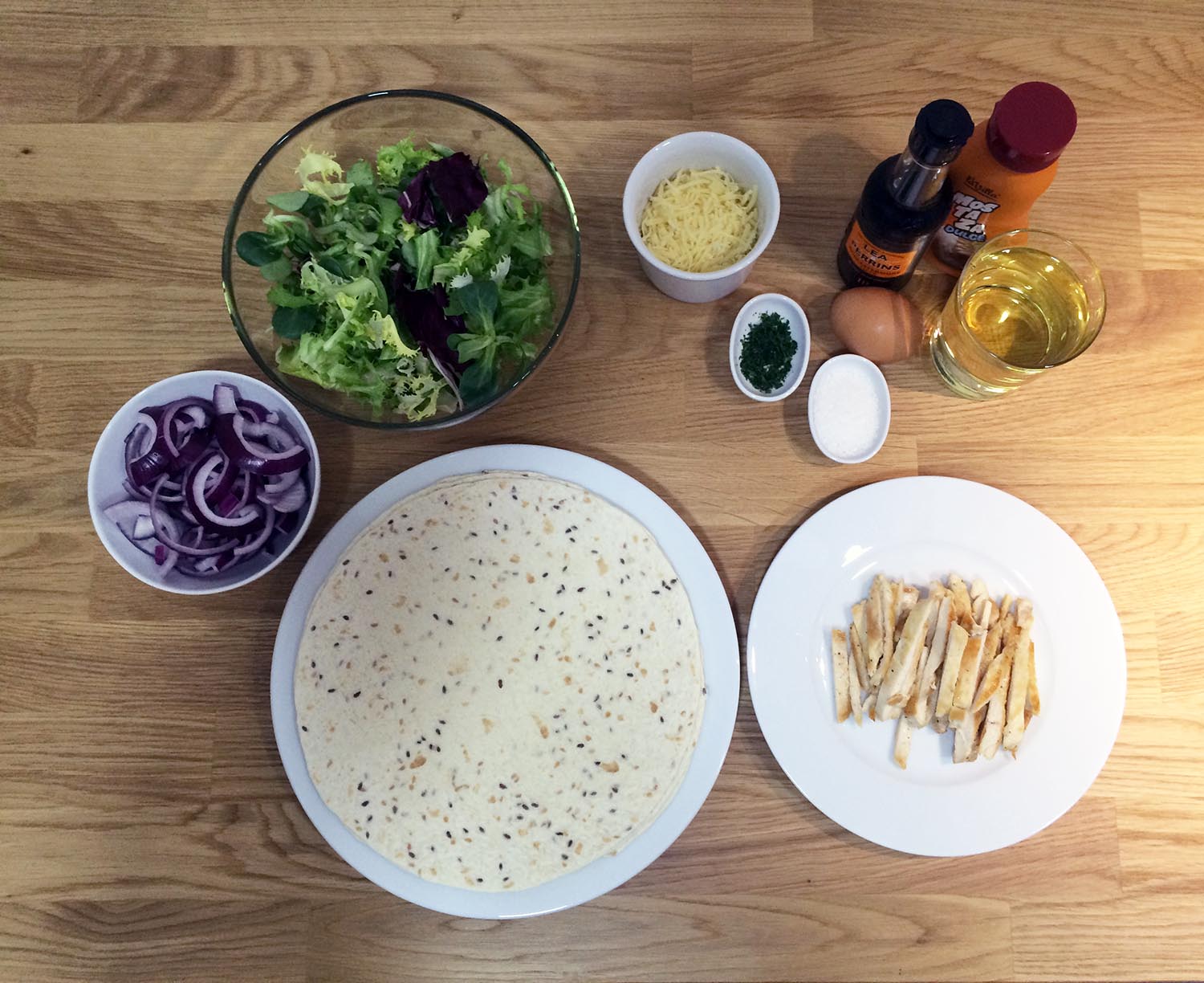 Wraps de pollo césar para un pícnic perfecto Queso & Arándanos